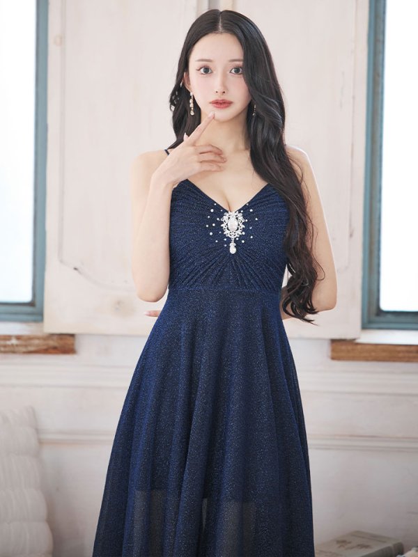 画像36: 送料無料！【新色登場】グリッターラメ/キャミソール/ノースリーブ/谷間見せ/背中見せ/ビジュー/ロングドレス/キャバドレス 【S-Lサイズ/4カラー】[HC02-X]【YN】dzw【一部予約商品/11月下旬発送予定】