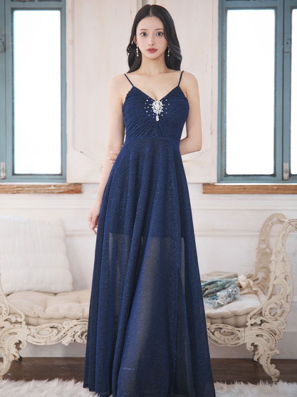 画像27: 送料無料！【新色登場】グリッターラメ/キャミソール/ノースリーブ/谷間見せ/背中見せ/ビジュー/ロングドレス/キャバドレス 【S-Lサイズ/4カラー】[HC02-X]【YN】dzw【一部予約商品/11月下旬発送予定】