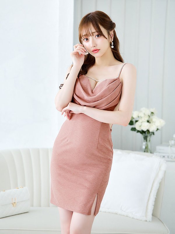 画像15: ラメキャミソールドレス/グリッター/背中見せ/タイト/ドレープ/ミニドレス/ キャバドレス【XS-Lサイズ/5カラー】[OF03-U] 【YN】dzw