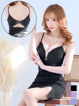 SALE!バックビジュードレス/ワンカラー/タイト/サイドスリッド/谷間見せ/背中見せ/ミニドレス/キャバドレス 【XS-Mサイズ/3カラー】[OF08-U] 【YN】dzj