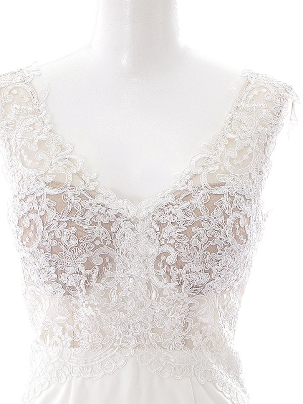 画像15: 【送料無料！】ヌーディーホワイト刺繍レースドレス/ノースリーブ/花柄刺繍/スパンコール/谷間見せ/タイト/マーメイド/ミニドレス/キャバドレス 【XS-Mサイズ/1カラー】[HC02-U] 【YN】dzw