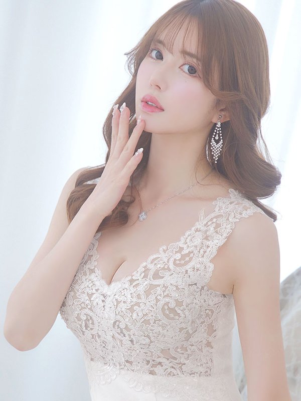 画像7: 【送料無料！】ヌーディーホワイト刺繍レースドレス/ノースリーブ/花柄刺繍/スパンコール/谷間見せ/タイト/マーメイド/ミニドレス/キャバドレス 【XS-Mサイズ/1カラー】[HC02-U] 【YN】dzw