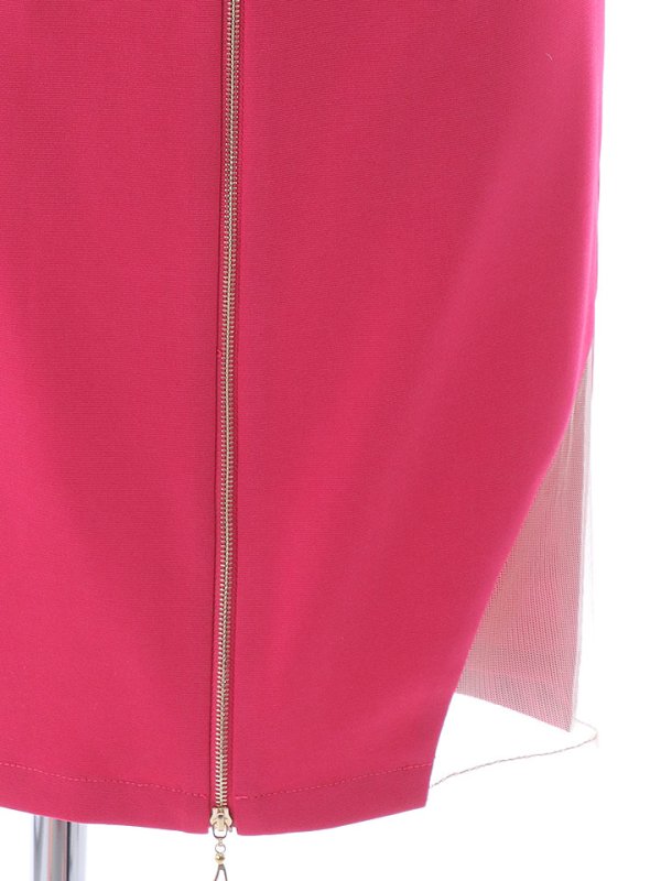 画像18: SALE!ホルタークロスネックワンカラードレス/フロントファスナー/バックリボン/カットアウト/ノースリーブ/無地/ストレッチ/サイドシアー/谷間見せ/タイト/ミニドレス/キャバドレス【S-Mサイズ/2カラー】[HC02] 【YN】dzw