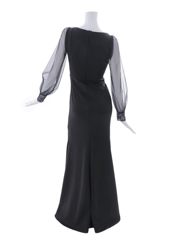 画像22: 【送料無料！】新色登場！デコラティブビジューロングドレス/シアー/ロングスリーブ/タイト/谷間見せ/背中隠し/ロングドレス/キャバドレス【S-Lサイズ/3カラー】[HC02] 【YN】dzw