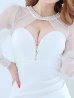 画像5: SALE!ホルターネックビジューラインドレス/チュール/フロントファスナー/無地/ロングスリーブ/谷間見せ/タイト/ミニドレス/キャバドレス【S-Lサイズ/2カラー】[OF08-X]【YN】dzw