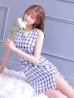 画像4: SALE!チェックツイードワンピースドレス/ノースリーブ/スリット/胸元隠し/背中隠し/タイト/ミディアムドレス/キャバドレス/ミニドレス【S-Lサイズ/2カラー】[OF08-X]【YN】dzw