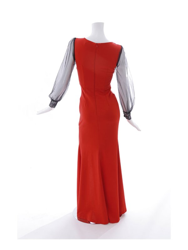 画像31: SALE!ビジューロングドレス/ストレッチ/タイト/谷間見せ/背中隠し/ロングスリーブ/サイドシアー/ロングドレス/キャバドレス 【S-Lサイズ/3カラー】[HC02] 【YN】dzw