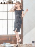 SALE!チェックツイードノースリーブドレス/ノースリーブ/スリット/胸元隠し/背中隠し/タイト/ミディアムドレス/キャバドレス/ミニドレス【S-Lサイズ/2カラー】[OF08-X] 【YN】dzw