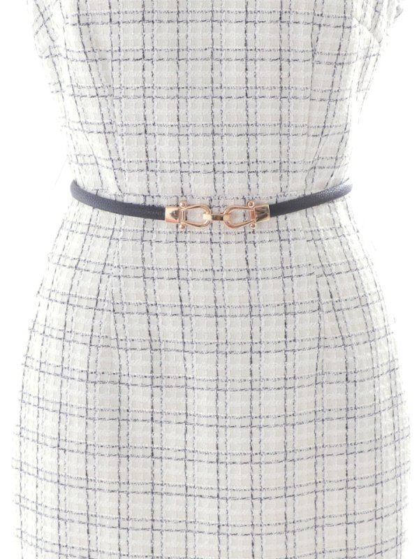 画像25: SALE!チェックツイードノースリーブドレス/ノースリーブ/スリット/胸元隠し/背中隠し/タイト/ミディアムドレス/キャバドレス/ミニドレス【S-Lサイズ/2カラー】[HC02-X] 【YN】dzw