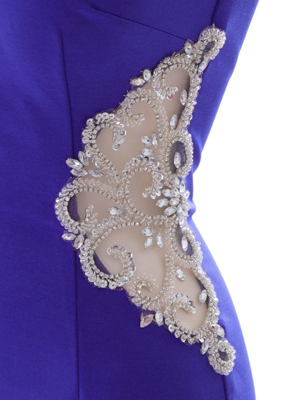 画像33: SALE!ワンカラービジューマーメイドドレス/サイドシアー谷間見せ/背中見せ/ノースリーブ/ミディアムドレス/キャバドレス 【XS-Mサイズ/2カラー】[HC02]【YN】dzw