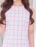 画像5: SALE!チェックツイードビビッドカラーワンピースドレス/ノースリーブ/スリット/胸元隠し/背中隠し/タイト/ミディアムドレス/キャバドレス【S-Lサイズ/1カラー】[OF03]【YN】dzw