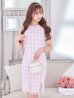 画像11: SALE!チェックツイードビビッドカラーワンピースドレス/ノースリーブ/スリット/胸元隠し/背中隠し/タイト/ミディアムドレス/キャバドレス【S-Lサイズ/1カラー】[OF03]【YN】dzw