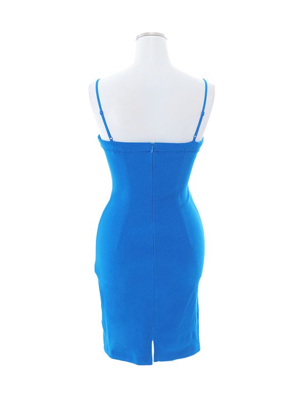 画像21: SALE!サマーニットドレス/キャミソール/ベルト/シアー/スリット/透け/谷間見せ/背中見せ/ミニドレス/キャバドレス【XS-Mサイズ/1カラー】[OF03]【YN】dzw