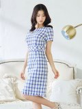 【ファイナルセール】チェックツイードワンピースドレス/キャバドレス/ミニドレス【S-Mサイズ/1カラー】[OF08-X] 【YN】dzw
