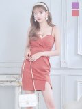 SALE!チェーンキャミソールドレス/無地/ノースリーブ/谷間見せ/背中見せ/タイト/ミニドレス/キャバドレス【XS-Mサイズ/2カラー】[OF08] 【YN】dzj
