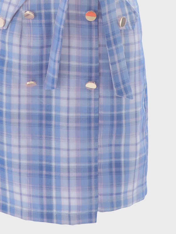 画像25: SALE!チェックキャミリボンドレス/ノースリーブ/ボタン/リボンベルト/谷間見せ/背中見せ/ミニドレス/キャバドレス 【XS-Mサイズ/1カラー】[HC02-U] 【YN】dzw