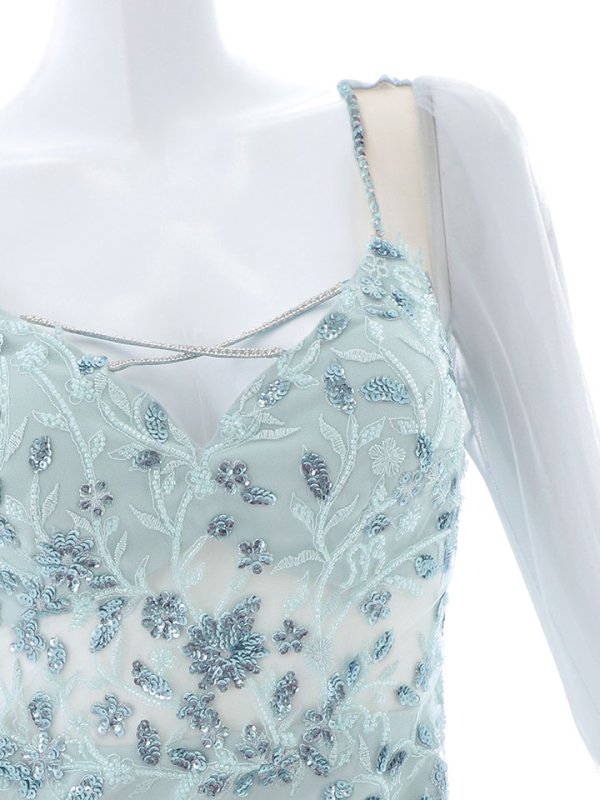 画像34: 【送料無料!】刺繍ミニドレス/スパンコール/シアー袖/キャバドレス 【XS-Lサイズ/4カラー】[HC02-X] 【YN】dzk