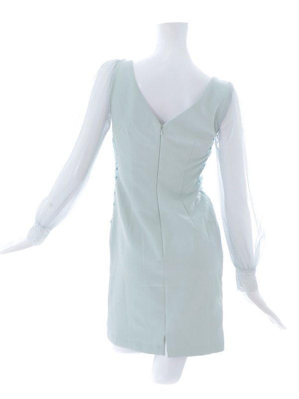 画像33: 【送料無料!】刺繍ミニドレス/スパンコール/シアー袖/キャバドレス 【XS-Lサイズ/4カラー】[HC02-X] 【YN】dzk