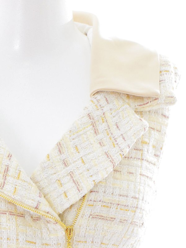 画像30: ジャケットワンピ/ドレス/ツイード/襟/ジップアップ/ミニドレス/キャバドレス【S-Mサイズ/3カラー】[HC02-X] 【YN】dzw