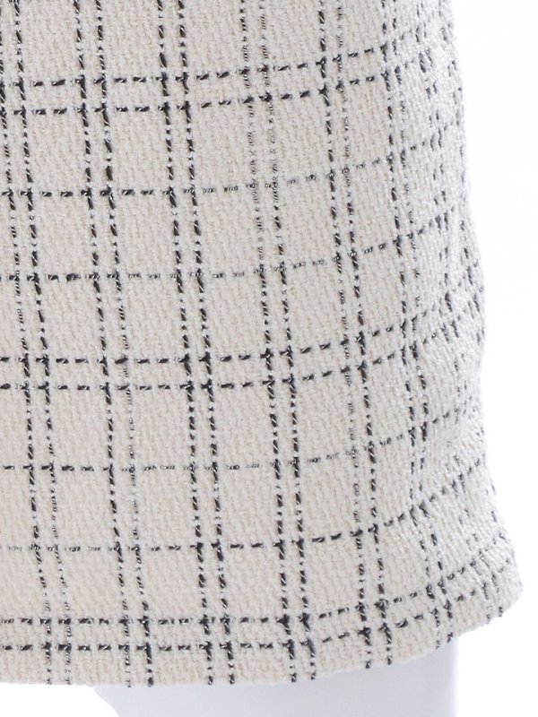 画像16: ミルキーツイードチェックドレス/パール/ボタン/チュール袖/刺繍レース/透け/谷間見せ/キャバドレス【XS-Lサイズ/1カラー】[HC02]【YN】dzw