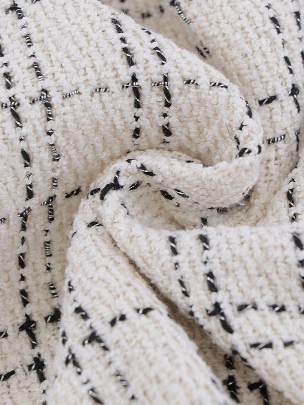 画像18: ミルキーツイードチェックドレス/パール/ボタン/チュール袖/刺繍レース/透け/谷間見せ/キャバドレス【XS-Lサイズ/1カラー】[HC02]【YN】dzw