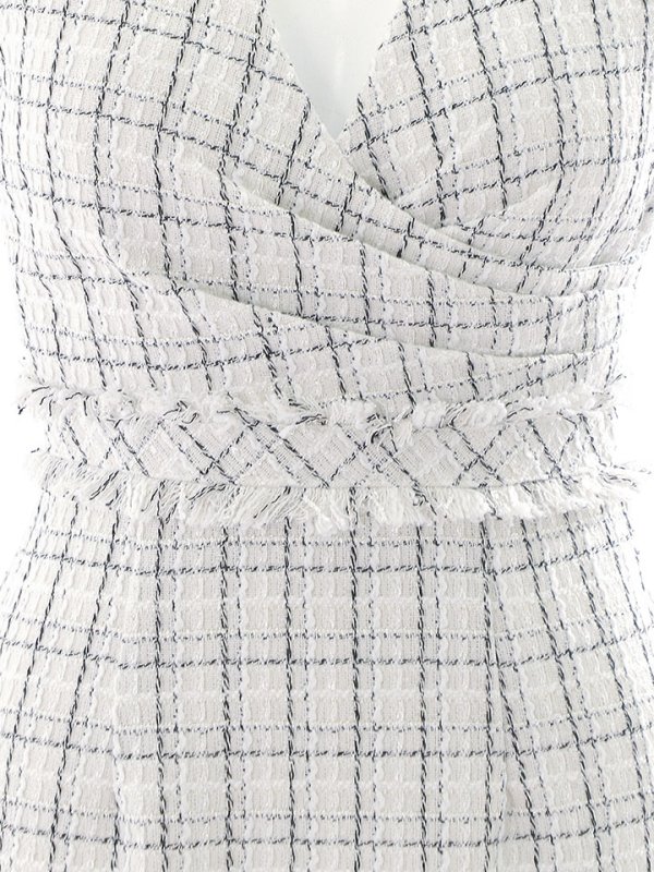 画像17: マーメイドツイードドレス/チェック柄/谷間見せ/背中隠し/ミニドレス/キャバドレス【XS-Lサイズ/1カラー】[HC02]【YN】dzc