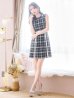 画像3: SALE!フェイクベルトチェックツイードミニドレス/キャバドレス【S-Lサイズ/1カラー】[OF08] 【YN】dzw