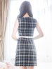 画像6: SALE!フェイクベルトチェックツイードミニドレス/キャバドレス【S-Lサイズ/1カラー】[OF08] 【YN】dzw