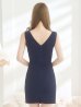 画像7: SALE!ワッフルノースリーブドレス/肌見せ/谷間見せ/背中見せ/タイト/ミニドレス/キャバドレス【XS-Mサイズ/1カラー】[OF03] 【YN】dzy