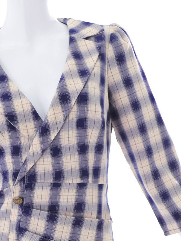 画像17: 【sifeel/シフィール】ミディアムチェックワンピース/ ロングスリーブ/谷間見せ/タイト/キャバドレス/ミディアムドレス【S-XLサイズ/1カラー】[HC02-U] 【YN】dzw