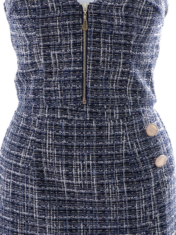 画像18: セットアップツイードミニドレス/フロントジップ/ノースリーブ/谷間見せ/背中見せ/ミニドレス/キャバドレス 【XS-Mサイズ/1カラー】[HC02-U] 【YN】dzw