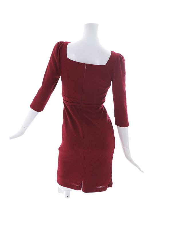 画像15: SALE!ワッフルチェーンベルトドレス/無地/谷間見せ/タイト/キャバドレス/ミニドレス【S-Lサイズ/1カラー】[HC02] 【YN】dzw