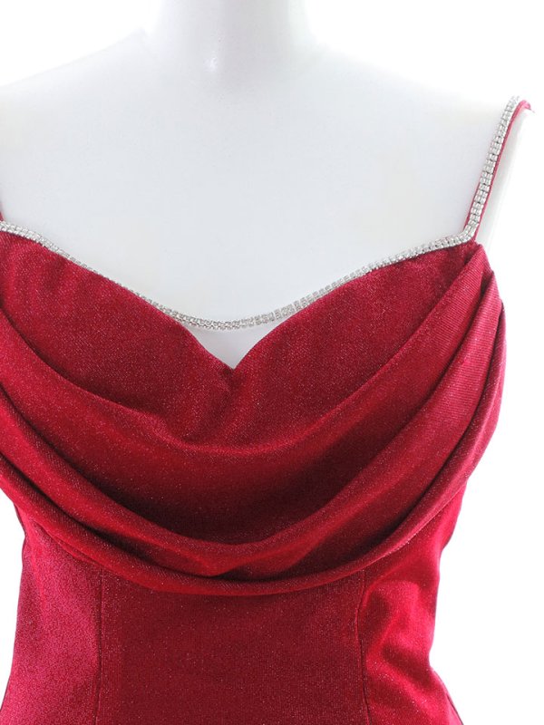 画像24: ゴージャスラメミディアムドレス/キャミソール/ノースリーブ/ビジュー/無地/谷間見せ/背中見せ/マーメイド/ミディアムドレス/キャバドレス【XS-Lサイズ/2カラー】[HC02] 【YN】dzw