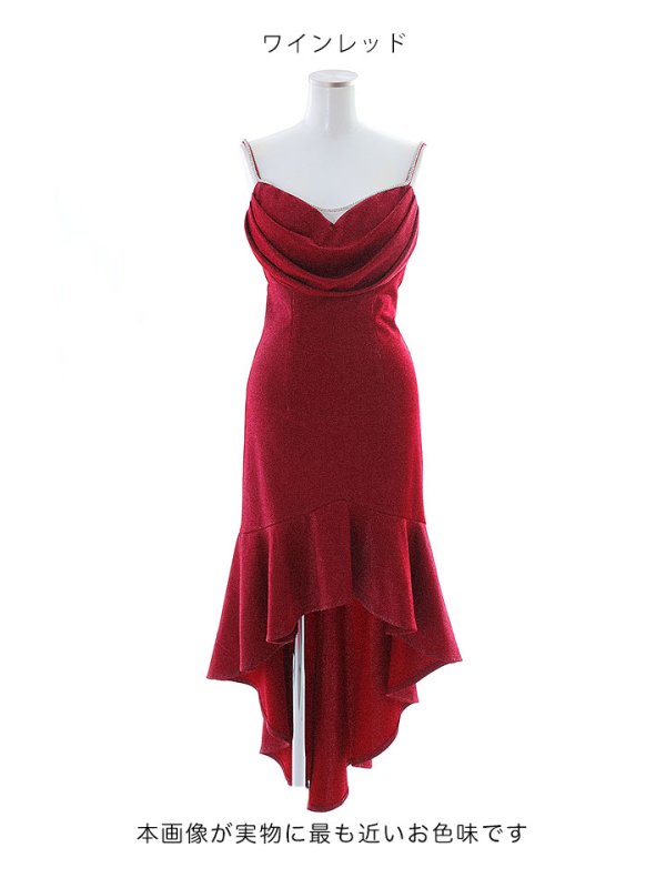 画像22: ゴージャスラメミディアムドレス/キャミソール/ノースリーブ/ビジュー/無地/谷間見せ/背中見せ/マーメイド/ミディアムドレス/キャバドレス【XS-Lサイズ/2カラー】[HC02] 【YN】dzw