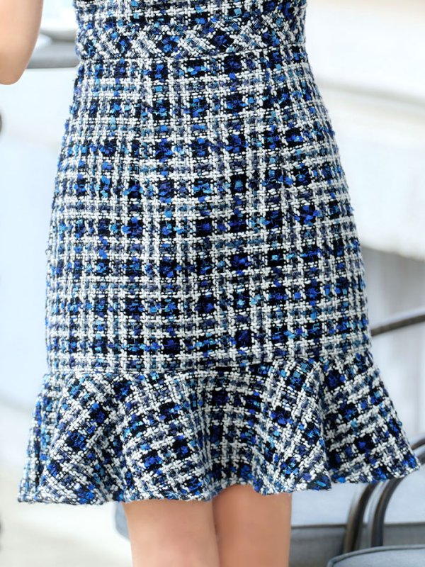 画像10: ツイードキャミソールドレス/谷間見せ/背中見せ/ミニドレス/キャバドレス【XS-Mサイズ/1カラー】[HC02] 【YN】dzw