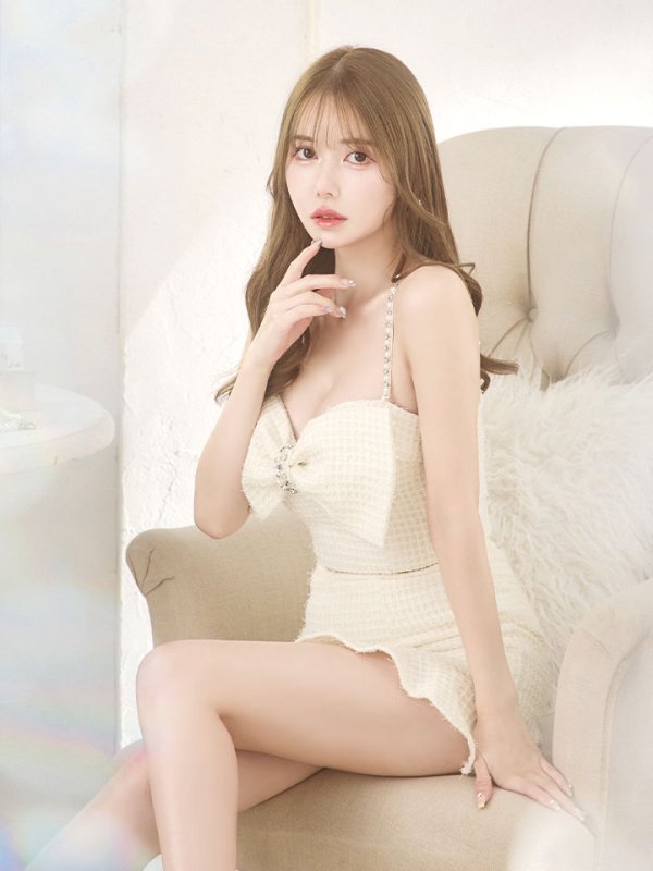 画像14: 【送料無料！】セットアップマーメイドミニドレス/リボン/ビジュー/キャミ/谷間見せ/背中見せ/ミニドレス/キャバドレス 【XS-Mサイズ/3カラー】[HC02-X]【YN】dzt