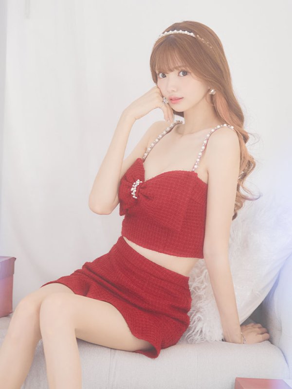 画像6: 【送料無料！】セットアップマーメイドミニドレス/リボン/ビジュー/キャミ/谷間見せ/背中見せ/ミニドレス/キャバドレス 【XS-Mサイズ/3カラー】[HC02-X]【YN】dzt