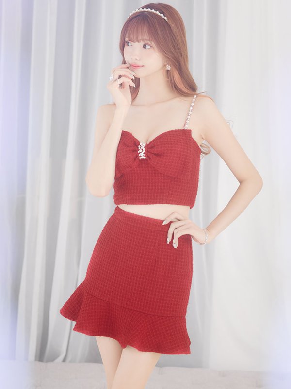 画像9: 【送料無料！】セットアップマーメイドミニドレス/リボン/ビジュー/キャミ/谷間見せ/背中見せ/ミニドレス/キャバドレス 【XS-Mサイズ/3カラー】[HC02-X]【YN】dzt