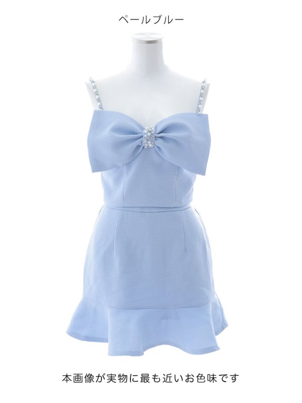 画像28: 【送料無料！】セットアップマーメイドミニドレス/リボン/ビジュー/キャミ/谷間見せ/背中見せ/ミニドレス/キャバドレス 【XS-Mサイズ/3カラー】[HC02-X]【YN】dzt