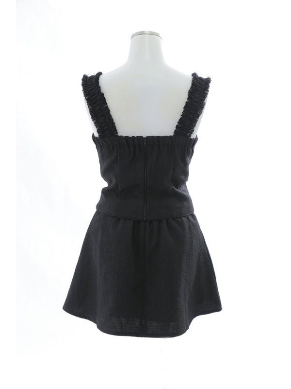 画像21: 【送料無料！】ノースリーブ2ピースドレス/ビジュー/谷間見せ/背中見せ/ミニドレス/キャバドレス【XS-Mサイズ/2カラー】[HC02-X] 【YN】dzy