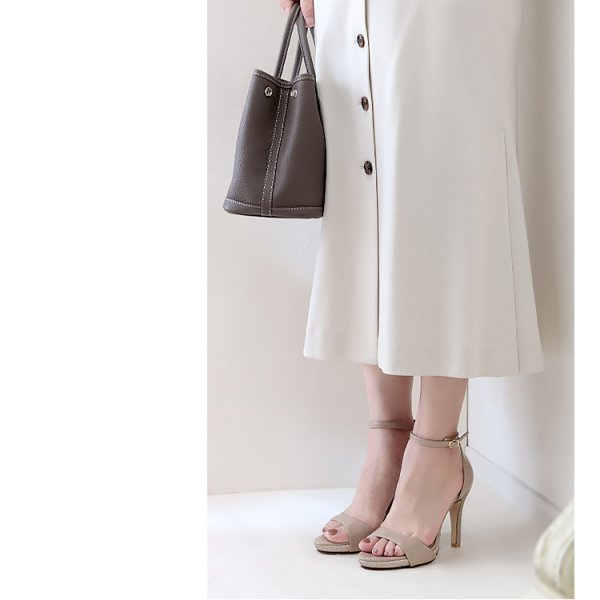 画像4: 【COMEX】 3color/ 9cmヒール/ ストラップ/ オープントゥ/ ハイヒール/ ピンヒール/ プラチナドゥ/ パンプス[OF02]