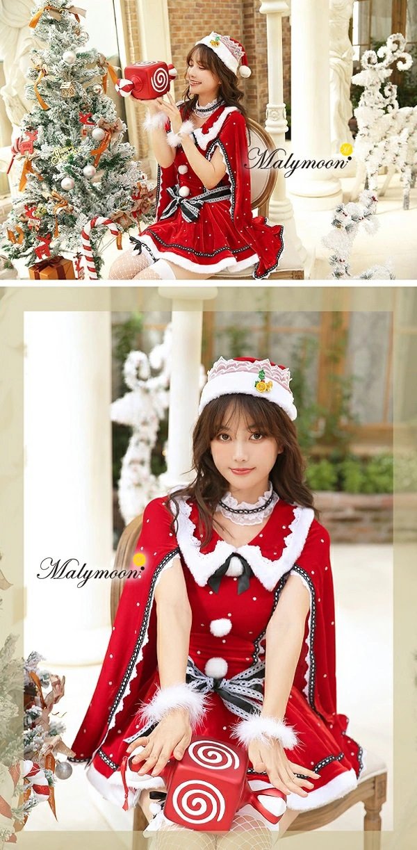 画像5: 【即日発送】【クリスマスコスプレ7点セット】【Malymoon/マリームーン】マントサンタクロース【フリーサイズ/1カラー】[YMT]
