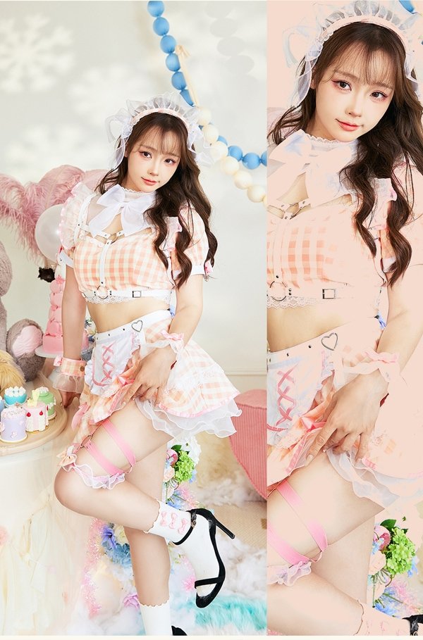 画像5: 【即日発送】ハーネスポップギンガムチェックメイド【マリームーン】【ハロウィンコスプレ8点セット】【フリーサイズ/3カラー】[OF04]