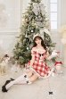 画像2: 【クリスマスコスプレ7点セット】【Malymoon/マリームーン】ホリデーチェックサンタ【フリーサイズ/1カラー】[OF03] (2)