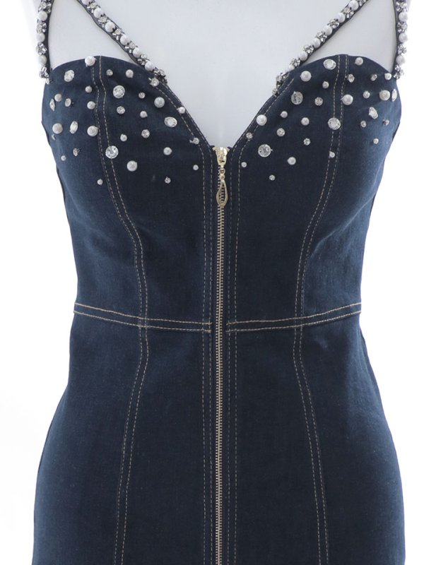 画像17: 再入荷!タイトデニムドレス/ジップアップ/カジュアル/キャミソール/谷間見せ/ミニドレス/キャバドレス【XS-Lサイズ/1カラー】[OF03] 【YN】dzj