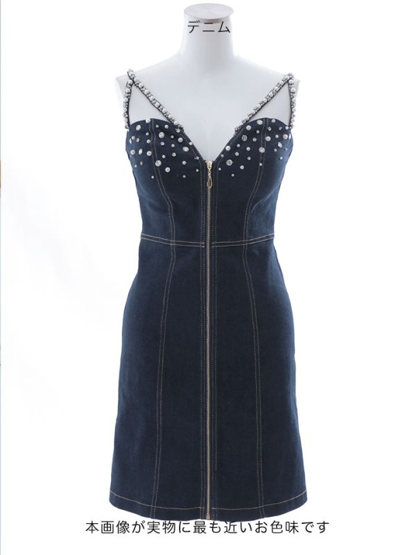 画像13: 再入荷!タイトデニムドレス/ジップアップ/カジュアル/キャミソール/谷間見せ/ミニドレス/キャバドレス【XS-Lサイズ/1カラー】[OF03] 【YN】dzj