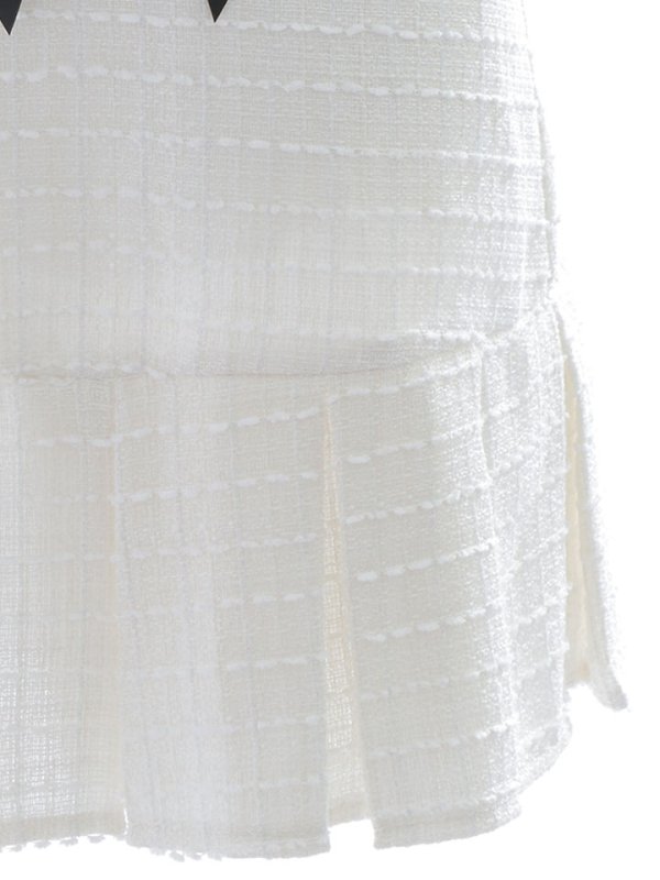 画像20: マーメイドツイードドレス/ノースリーブ/フラワーモチーフブローチ/谷間見せ/背中隠し/ミニドレス/キャバドレス【S-Mサイズ/1カラー】[OF03] 【YN】dzw