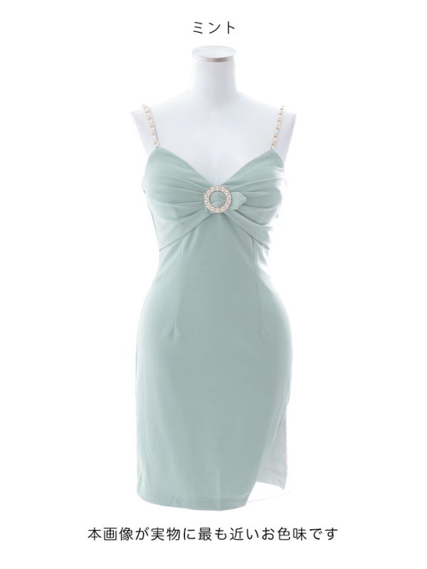 画像15: 胸元リボンキャミソールドレス/タイト/谷間見せ/ミニドレス/キャバドレス【XS-Mサイズ/1カラー】[OF03] 【YN】dzy