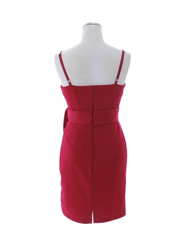 画像36: キャミソールドレス/ノースリーブ/ビジュー/リボンベルト/谷間見せ/背中見せ/ミニドレス/キャバドレス【XS-Lサイズ/4カラー】[OF03] 【YN】dzj