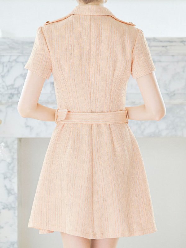 画像7: SALE!フロントジップワンピース/襟付き/ベルト/谷間隠し/背中隠し/ミニドレス/キャバドレス【XS-Lサイズ/2カラー】[OF03-X] 【YN】dzw